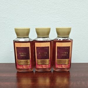 Bath & Body Works AUTUMN DRIVE Travel Body Wash 3 Piece Bundle